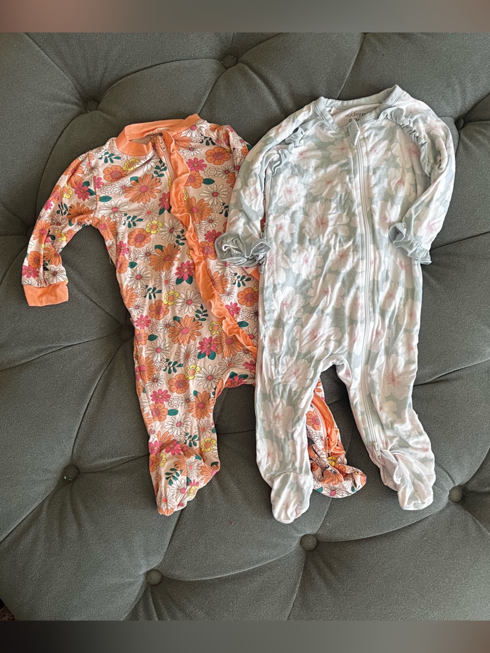 Kids Floral Footed Pajama Bundle